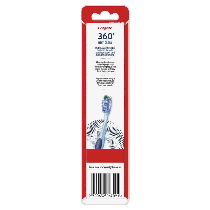 Colgate Toothbrush 360 Deep Clean Medium 2 Pack