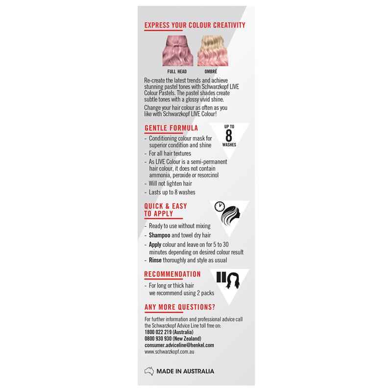 Schwarzkopf Live Colour Pastels Cotton Candy Pink 75ml
