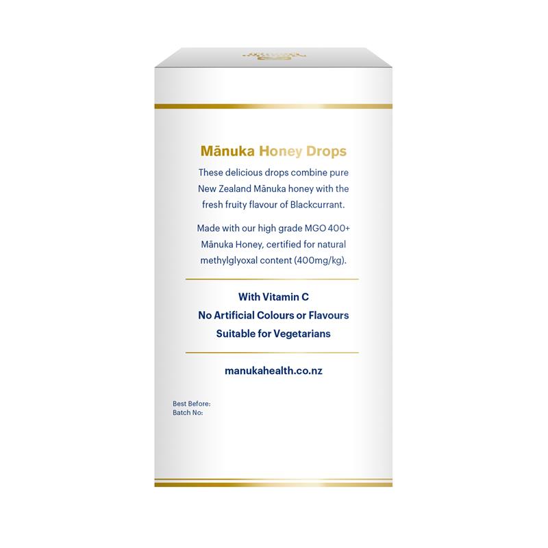 Manuka Health Manuka Honey Drops Blackcurrant 15 Pack 65g