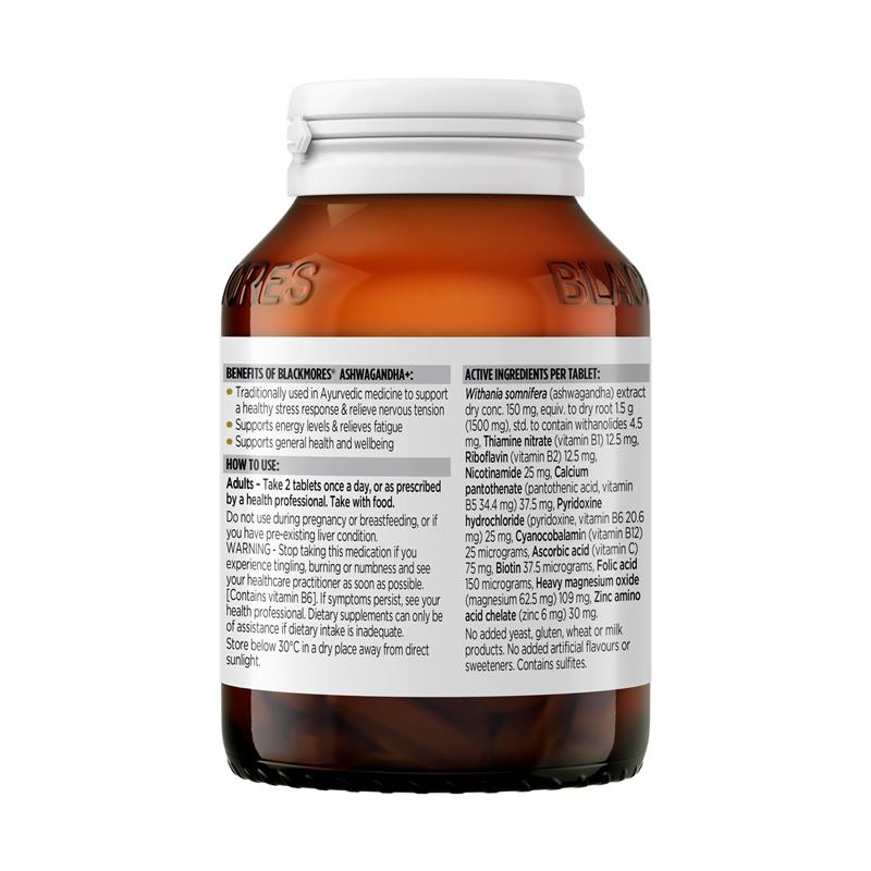Blackmores Ashwagandha + 120 Tablets - GimmeNow