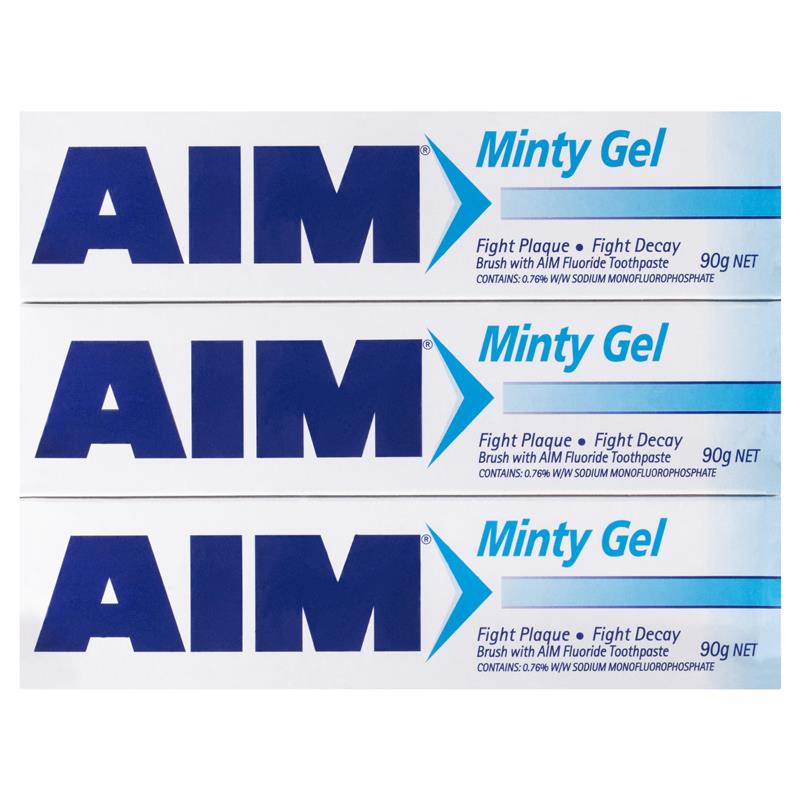 Aim Toothpaste Minty Gel Value 3 Pack