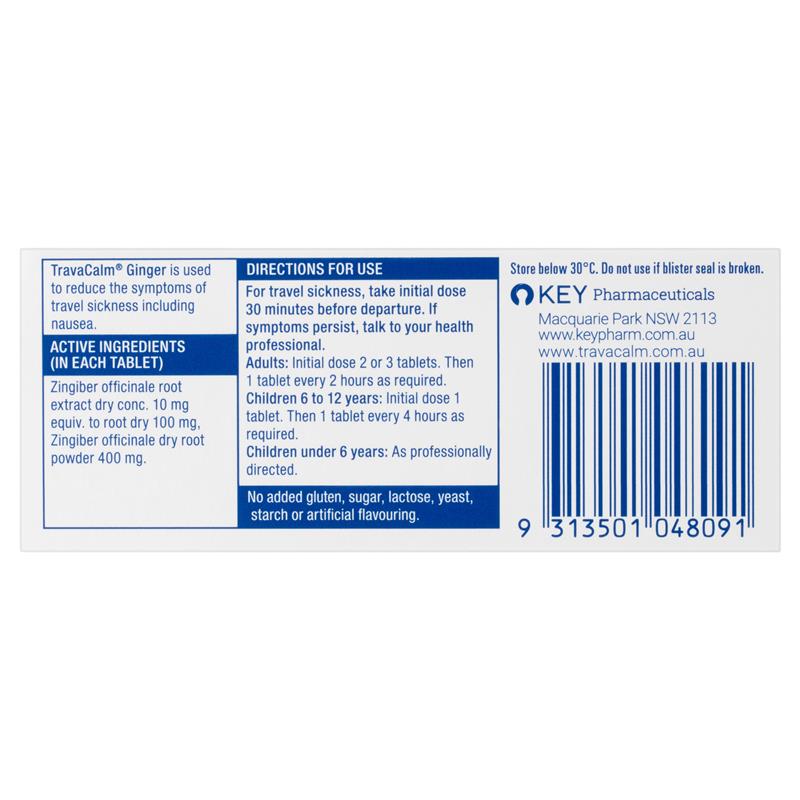 Travacalm Ginger 30 Tablets - GimmeNow
