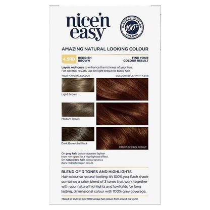 Clairol Nice N Easy 4.5RB Natural Reddish Brown Permanent Hair Colour