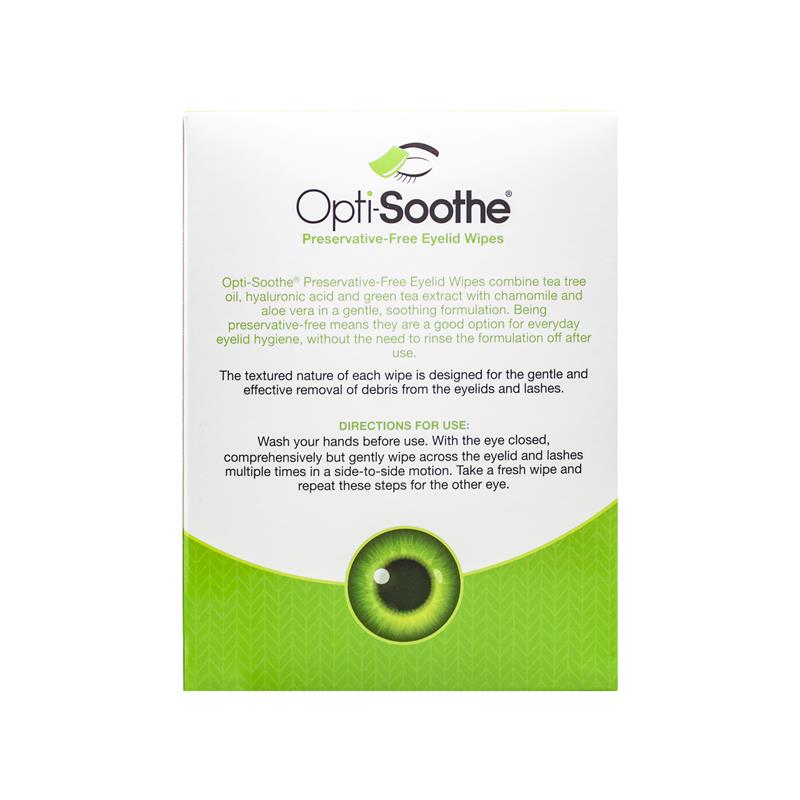 Opti-Soothe Preservative Free Eyelid Wipes 30 Wipes