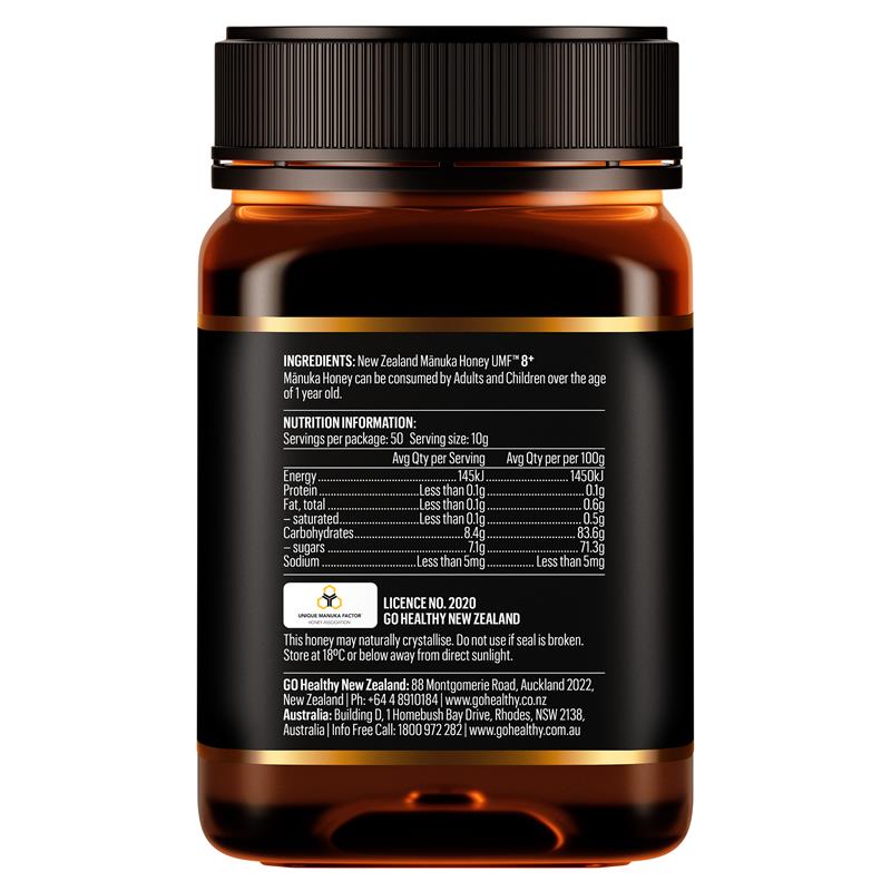 GO Healthy Manuka Honey UMF 8+ (MGO 180+) 500gm (Not For Sale In WA)