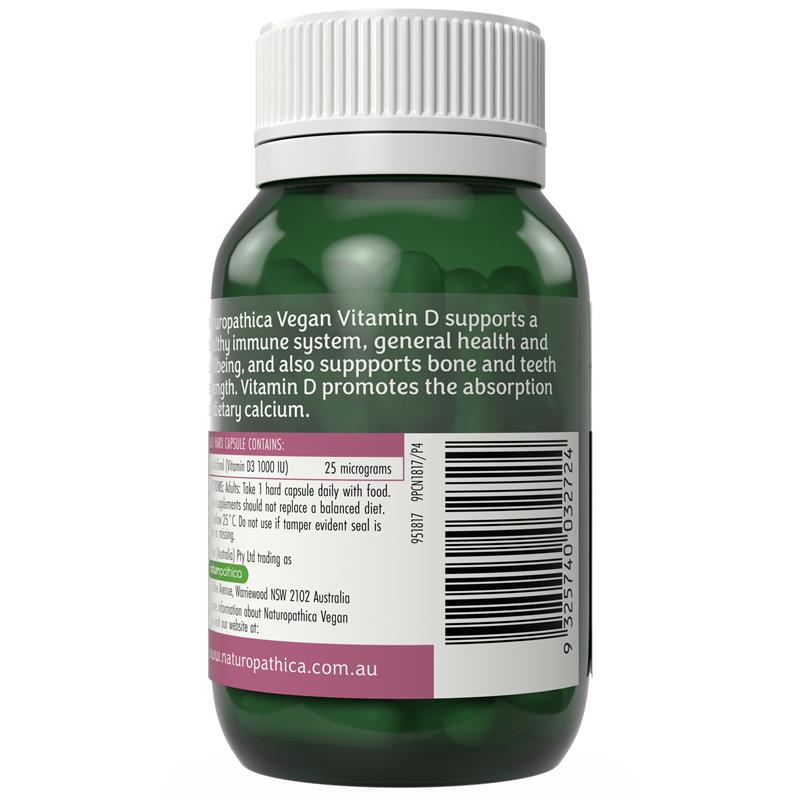 Naturopathica Vegan Vitamin D 60 Capsules