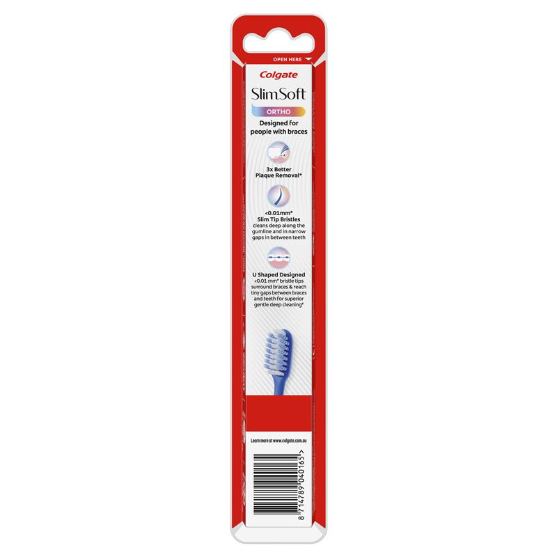 Colgate Toothbrush Slim Soft Orthodontic Exclusive Ultra Soft Bristles