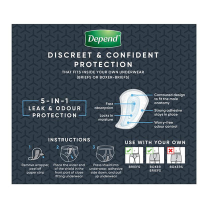 Depend Shields 14 Pack