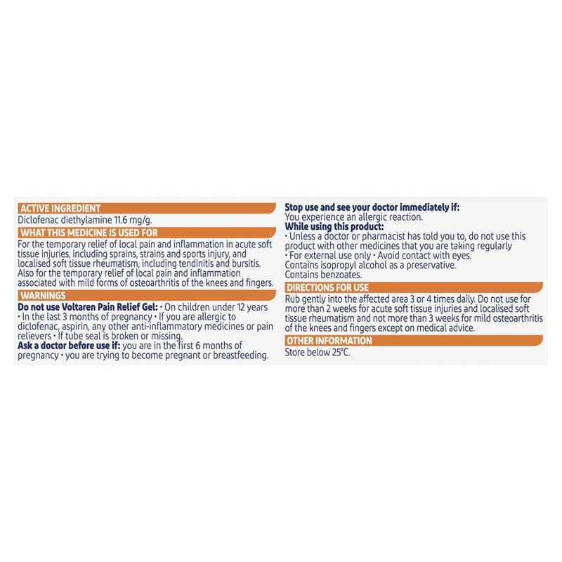 Voltaren Pain Relief Gel 20g