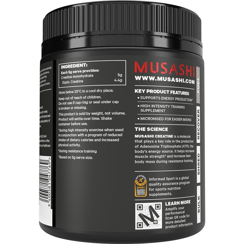 Musashi Creatine Monohydrate Unflavoured 350g