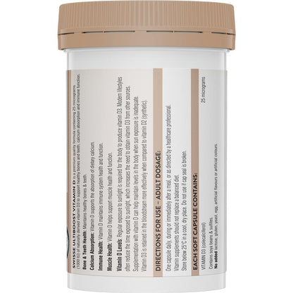 Swisse Vitamin D 250 Capsules