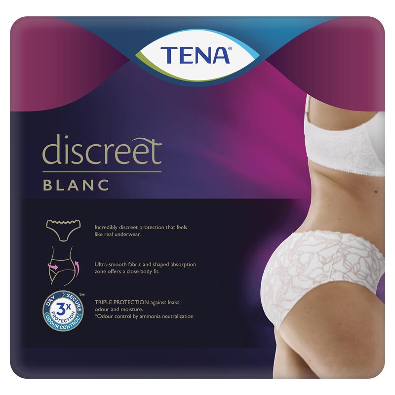 TENA Pants Discreet White Size M 12 Pack
