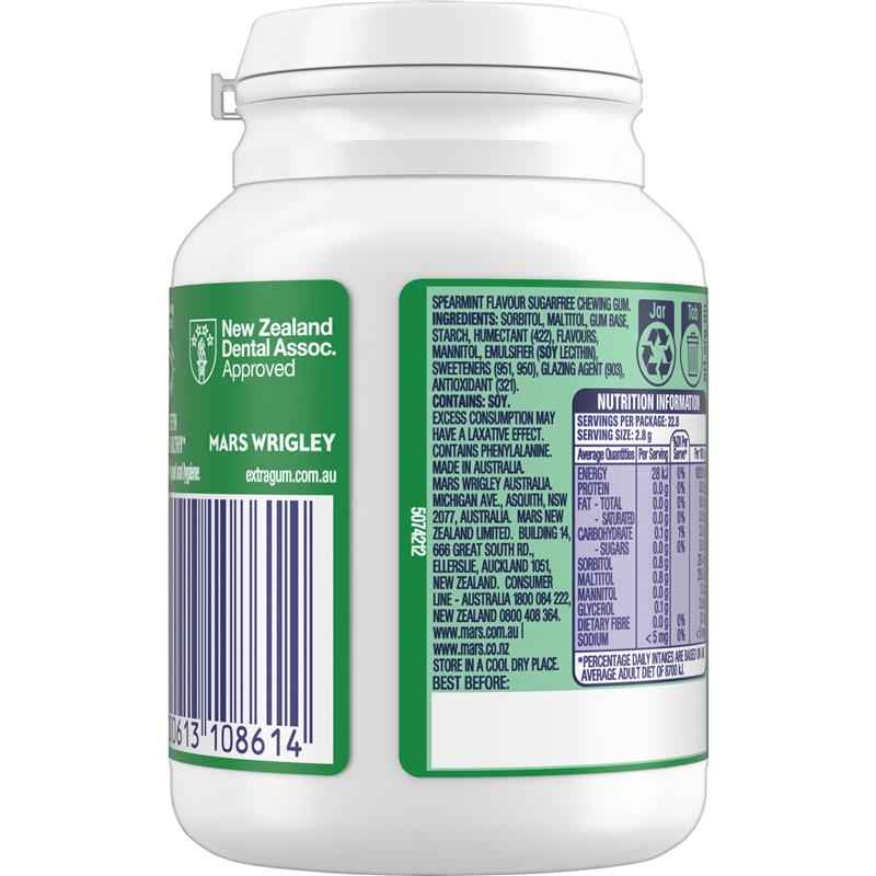 Extra Bottle Spearmint Gum 64g