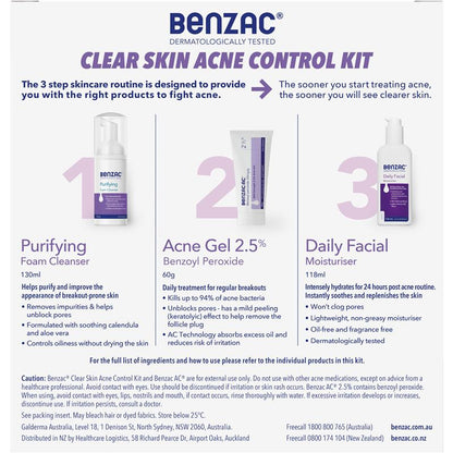 Benzac Acne Control 3 Step Acne Starter Kit