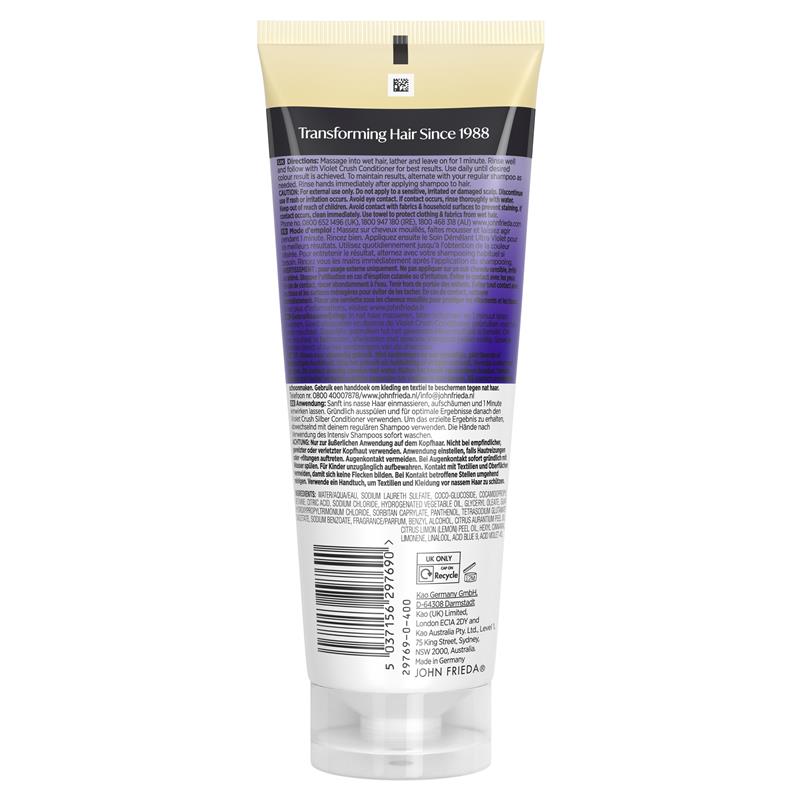 John Frieda Violet Crush Intensive Toning Shampoo 250ml