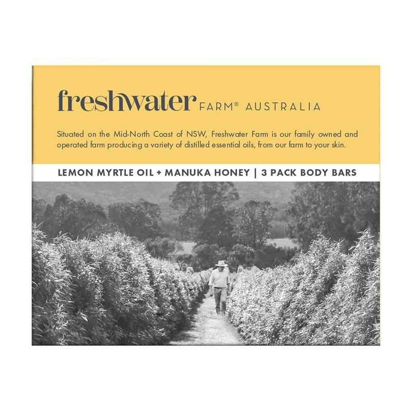 Freshwater Farm Lemon Myrtle Oil + Manuka Honey Body Bar 3 x 100g Pack