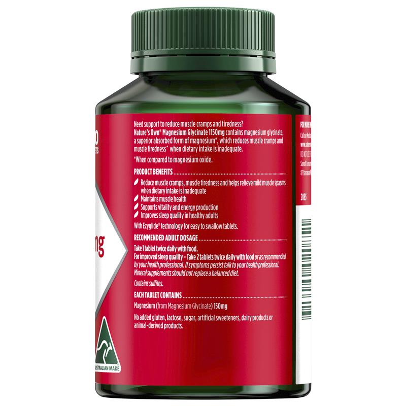 Nature's Own Magnesium Glycinate 120 Tablets