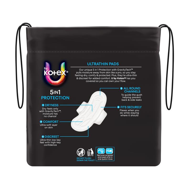 U by Kotex Ultrathin Pads Regular with Wings 20 Pack