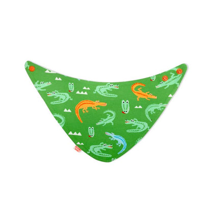 Bambi Mini Co. Dribblebib Boys Crocodile Rock and Triangles Reverse Bibs 2 Pack