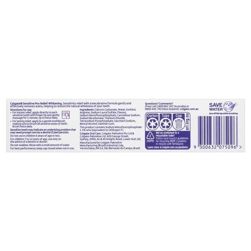 Colgate Toothpaste Sensitive ProRelief Multi Protection 110g
