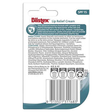Blistex Lip Relief Cream SPF15 6g Tube