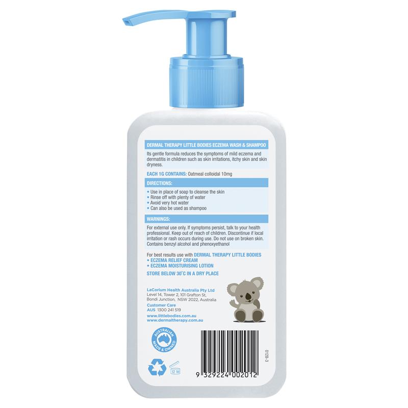 Dermal Therapy Little Bodies Eczema Wash & Shampoo Bottle with Pump 210ml