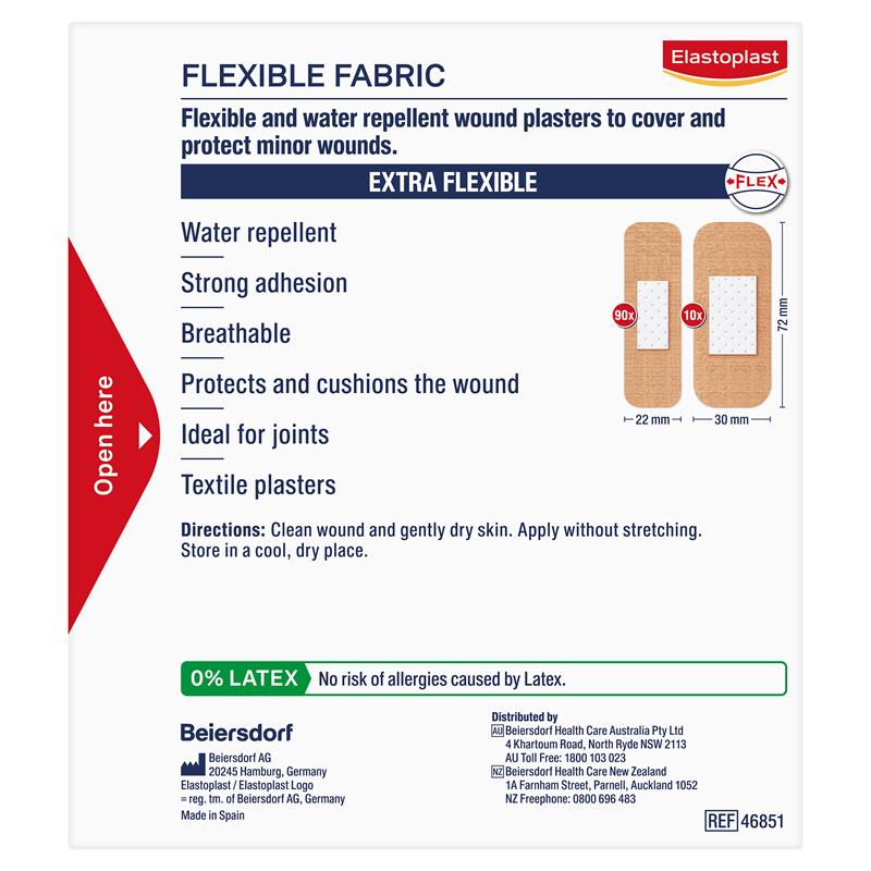 Elastoplast Flexible Fabric Strips 100 Pack - GimmeNow