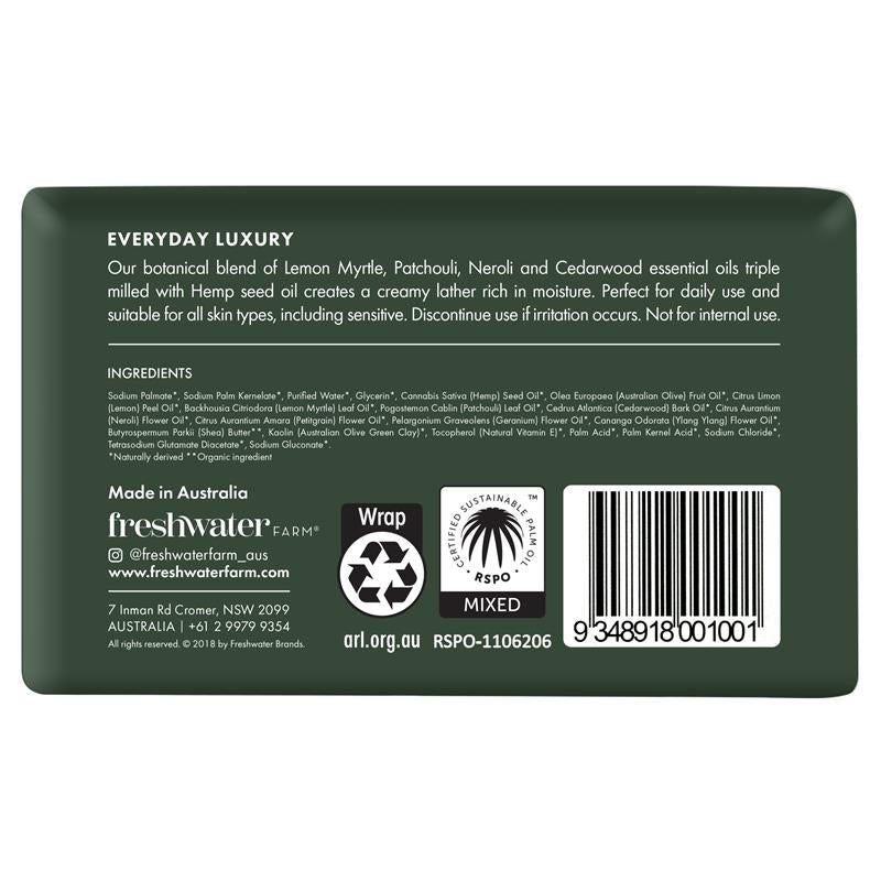 Freshwater Farm Australia Hemp Seed Oil Hydrating Body Bar 200g