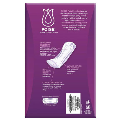 Poise Incontinence Pads Overnight 16 Pack