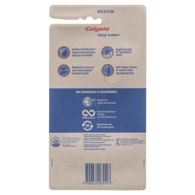 Colgate Zig Zag Deep Interdental Clean Toothbrush Medium Value 6 Pack
