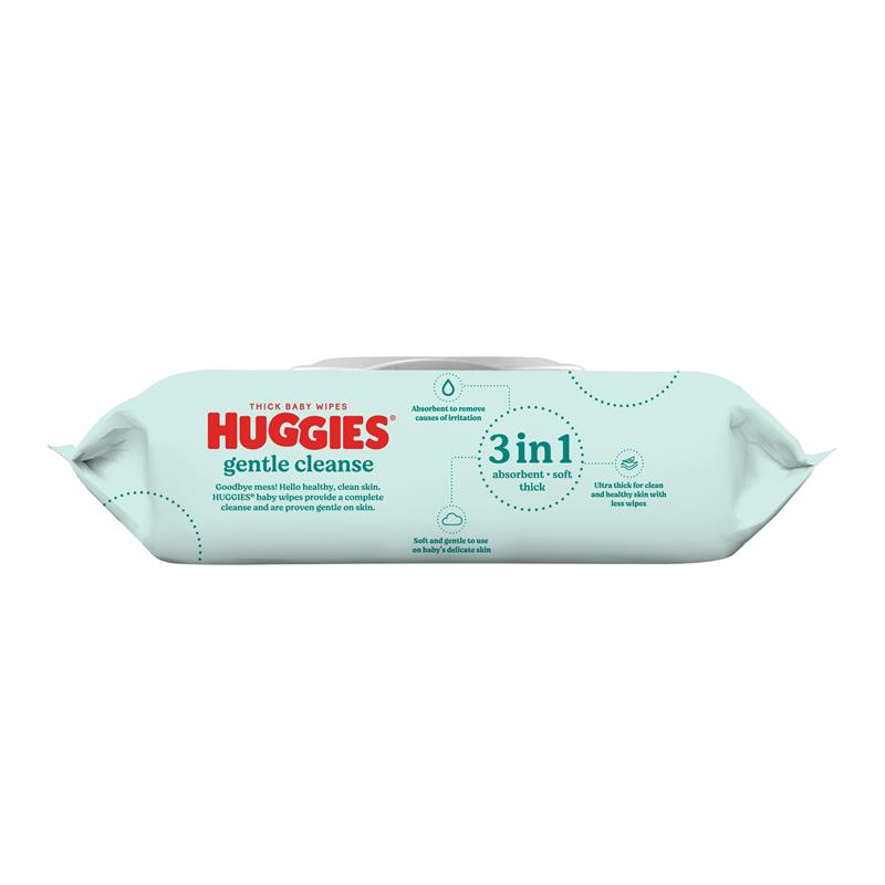Huggies Glentle Cleanse Baby Wipes Fragrance Free 80 Pack
