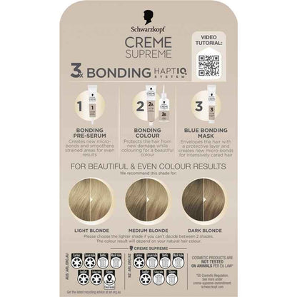 Schwarzkopf Creme Supreme Permanent Cool Ash Light Blonde 9-16