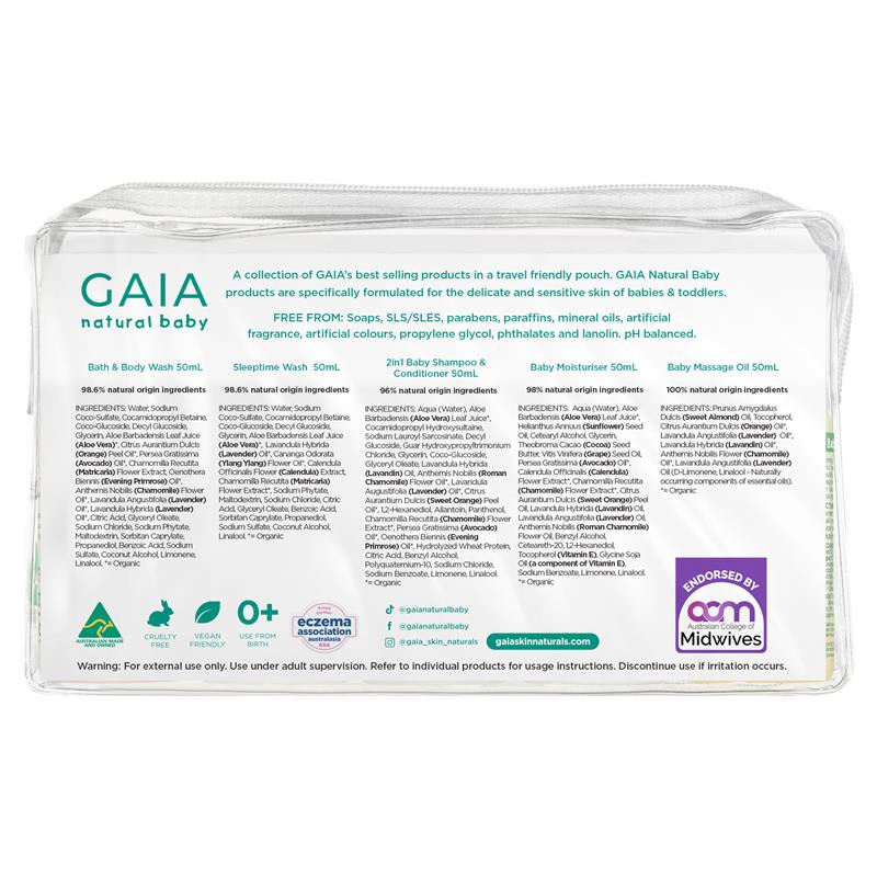 Gaia Natural Baby Starter Kit 5 x 50ml