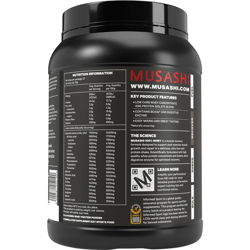 Musashi 100% Whey Salted Caramel 900g