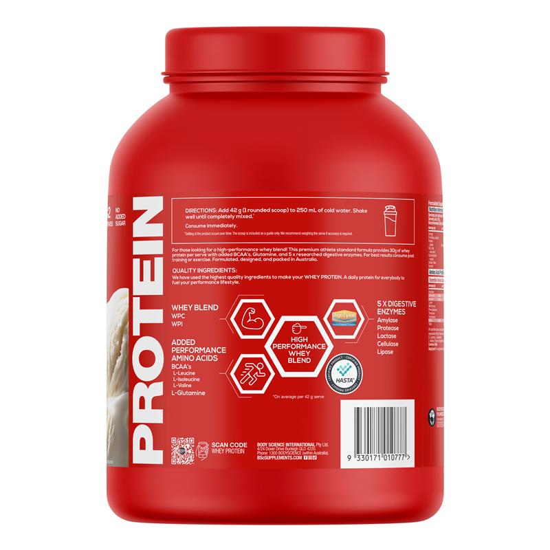 BSc Whey Protein Vanilla 1.8kg Tub