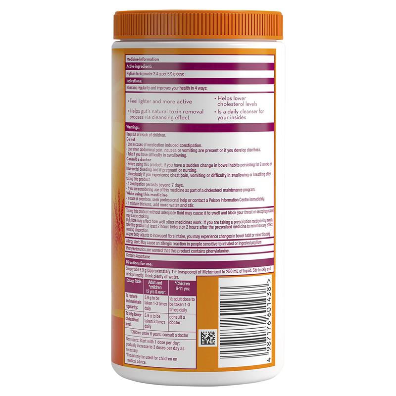 Metamucil Fibre Supplement Smooth Orange 48 Dose 283g
