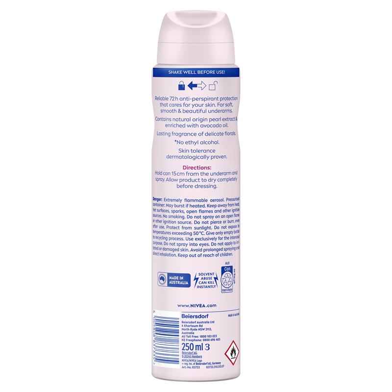 NIVEA Pearl And Beauty Aerosol Deodorant 72H Protection 250ml