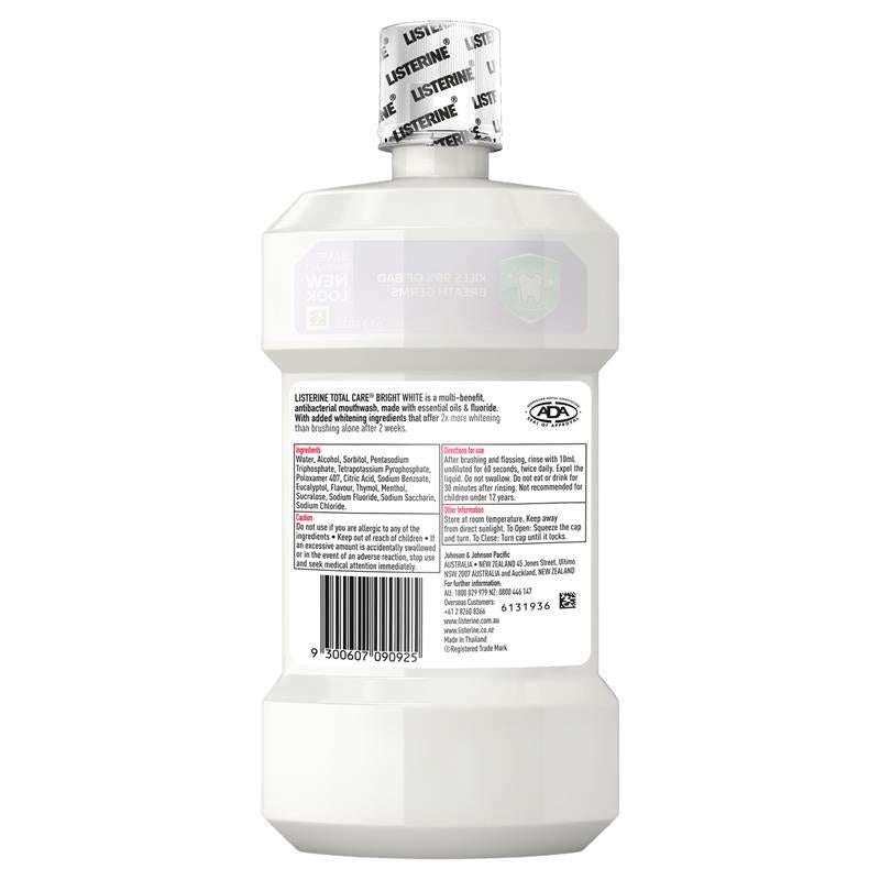 Listerine Mouthwash Bright White 500ml