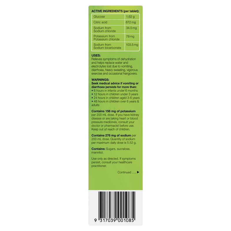 Hydralyte Effervescent Lemon Lime Electolyte Tablets 20 Pack - GimmeNow