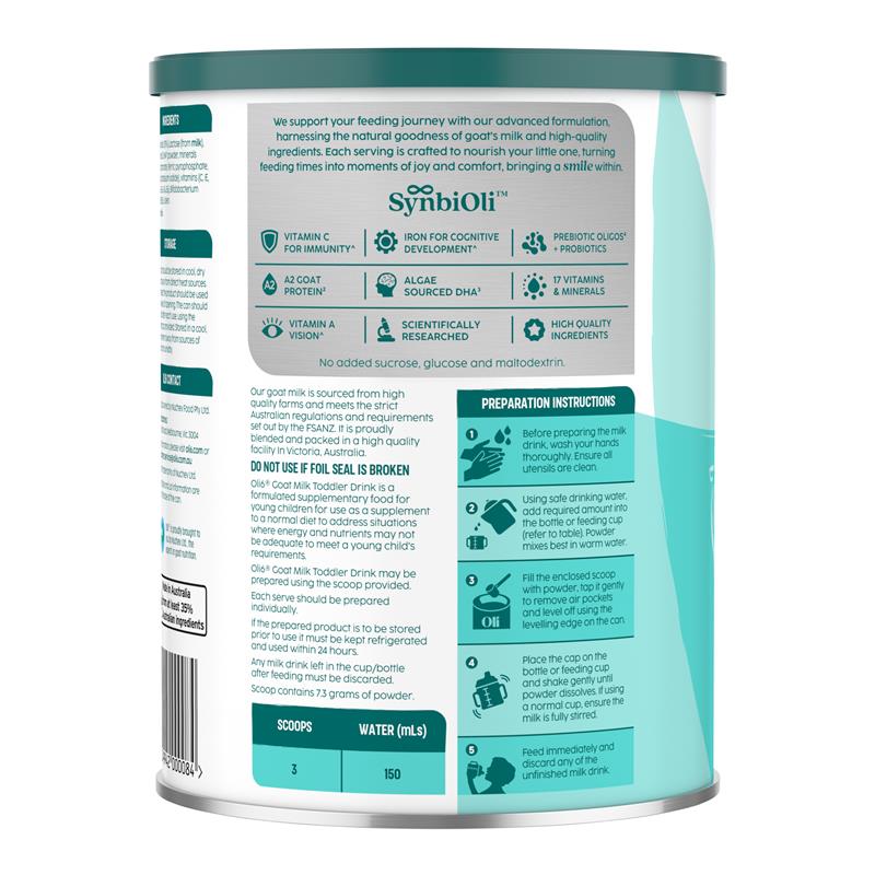 Oli6 - Stage 3 Goat A2 Milk Toddler Formula 800g