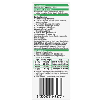 Panadol Children Chewable Tablets 3 Years+ 24 Tablets