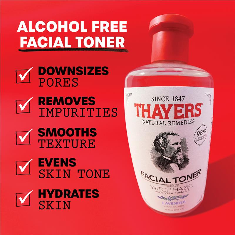 Thayers Lavender Alcohol Free Toner With Witch Hazel Aloe Vera 355ml