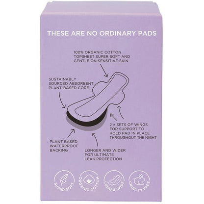 TOM Organic Overnight Pads 8 Pack