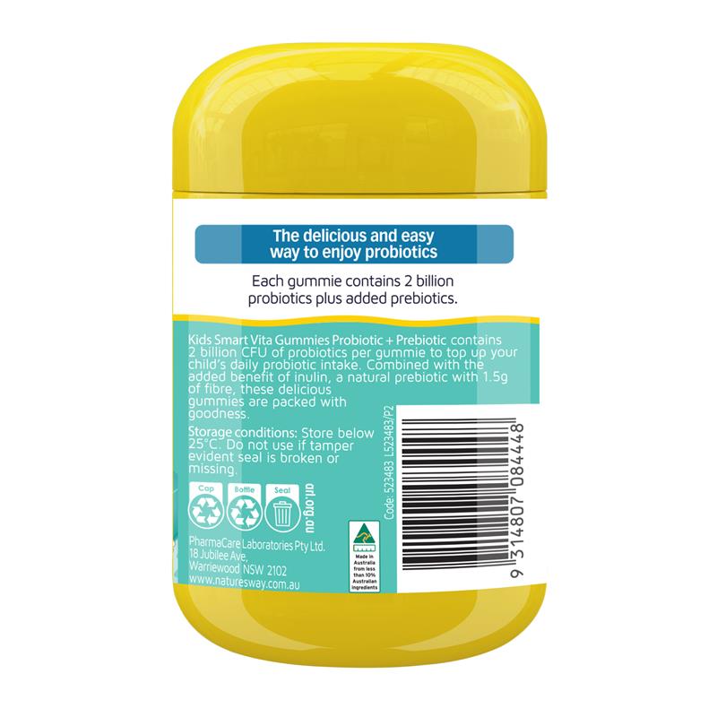 Nature's Way Kids Smart Vita Gummies Probiotic + Prebiotic 50 Pastilles
