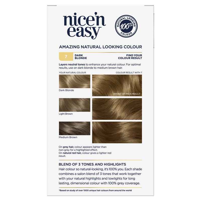 Clairol Nice N Easy 7 Natural Dark Blonde Permanent Hair Colour