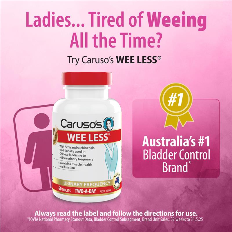 Carusos Wee Less 60 Tablets