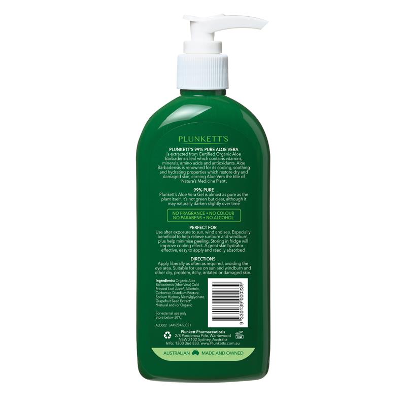 Plunketts 99% Pure Aloe Vera Soothing Gel 240ml