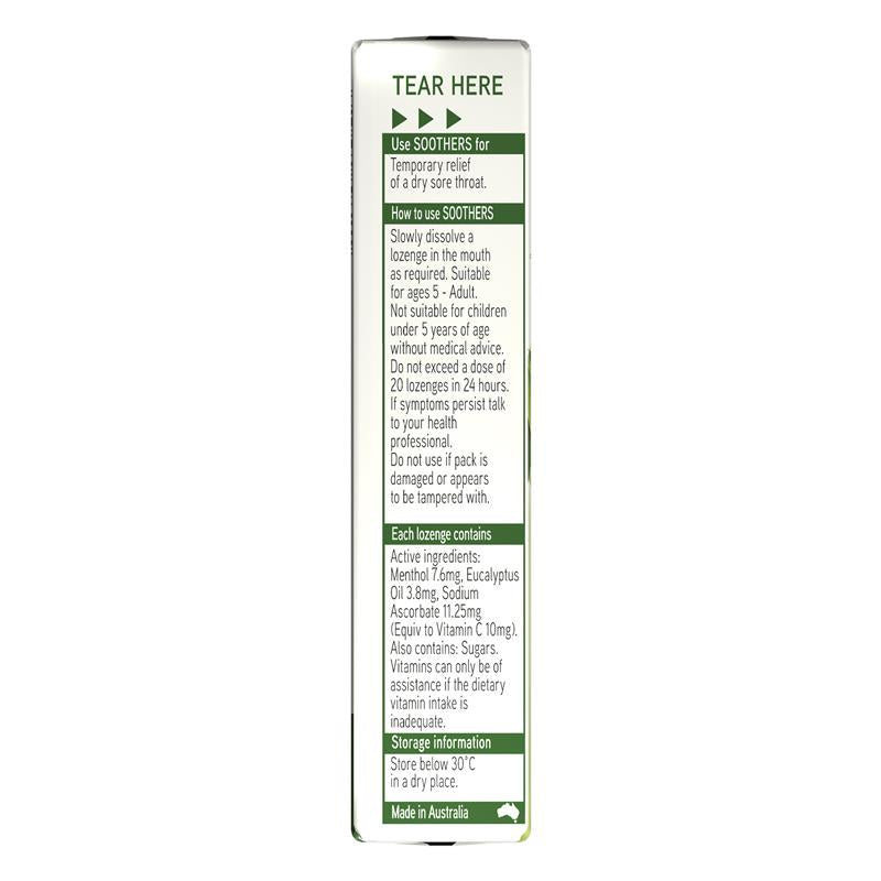 Soothers Eucalyptus/Menthol Lozenges 10