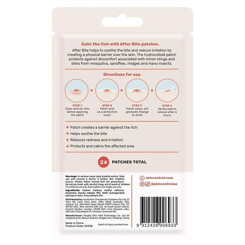 Skin Control After Bite Patches 24 Pack