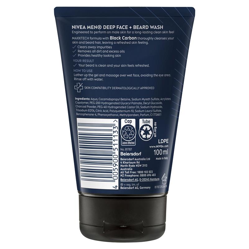 NIVEA for Men Deep Face Wash 100ml